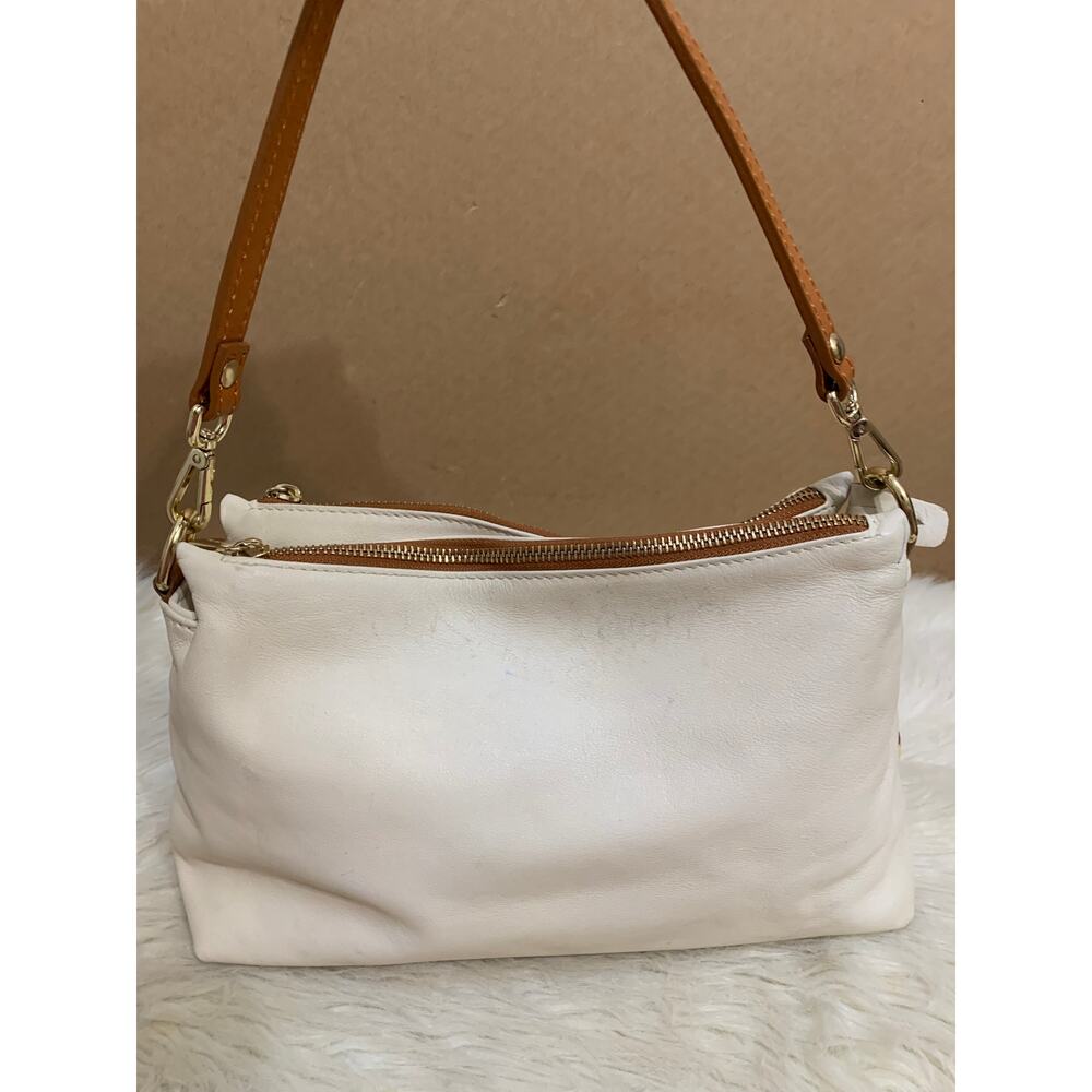 VALENTINA TRADIZIONE ITALIANA Soft Cream Leather Convertible Hobo XBody - Picture 4 of 16
